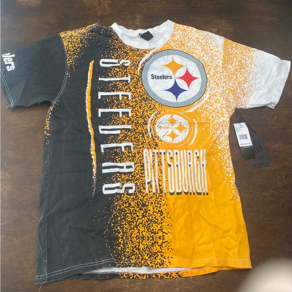 NFL Team Apparel Black and Gold T-Shirt